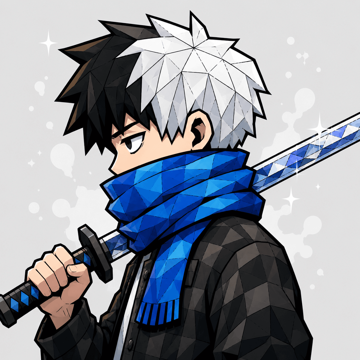 Kaiconxius anime style profile portrait